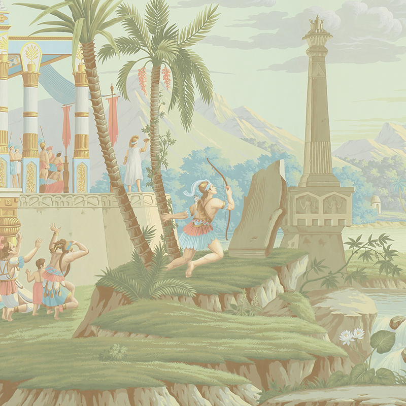 Обои ручная роспись The Incas Pastel on scenic paper Обои ручная роспись The Incas Pastel on scenic paper в Тюмени | Loft Concept