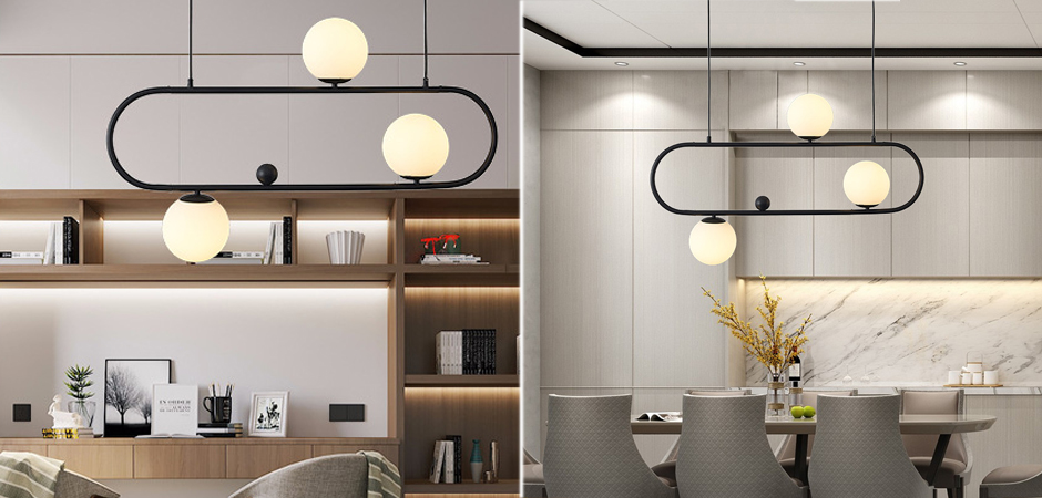 Люстра Horizontal Balls Balance Black 3 - Loft-Concept в Тюмени