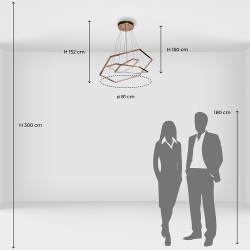 Люстра с 3-мя подвесами в виде шестиугольников Hexagon Horizontal в Тюмени