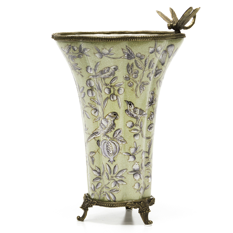 Ваза Pomegranate Vase Золотой Прозрачный зеленый Ваза Pomegranate Vase Золотой Прозрачный зеленый в Тюмени | Loft Concept