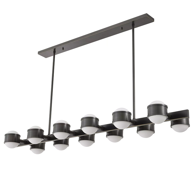 Люстра Eichholtz Chandelier Aldo Черный Темная бронза Белый в Тюмени | Loft Concept 