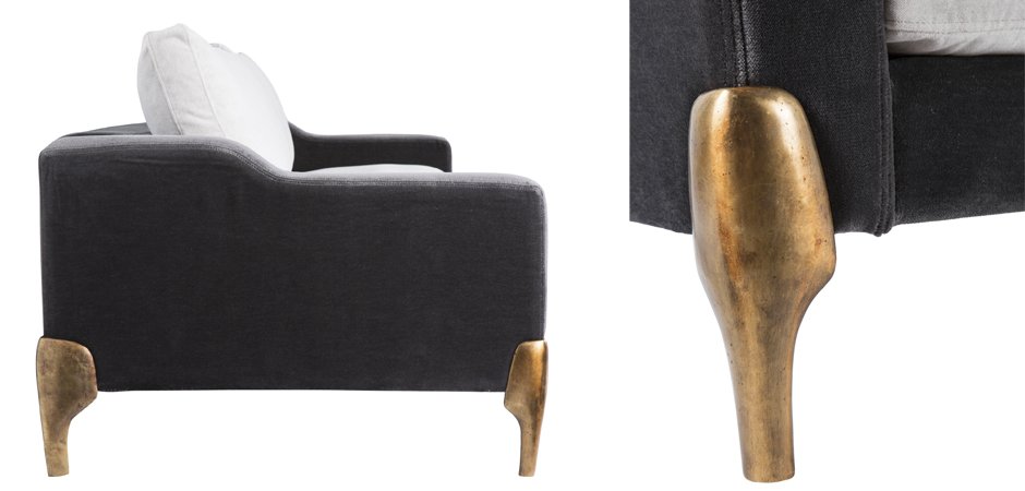 Диван Brass Legs Shovels Диван Brass Legs Shovels - Loft-Concept в Тюмени