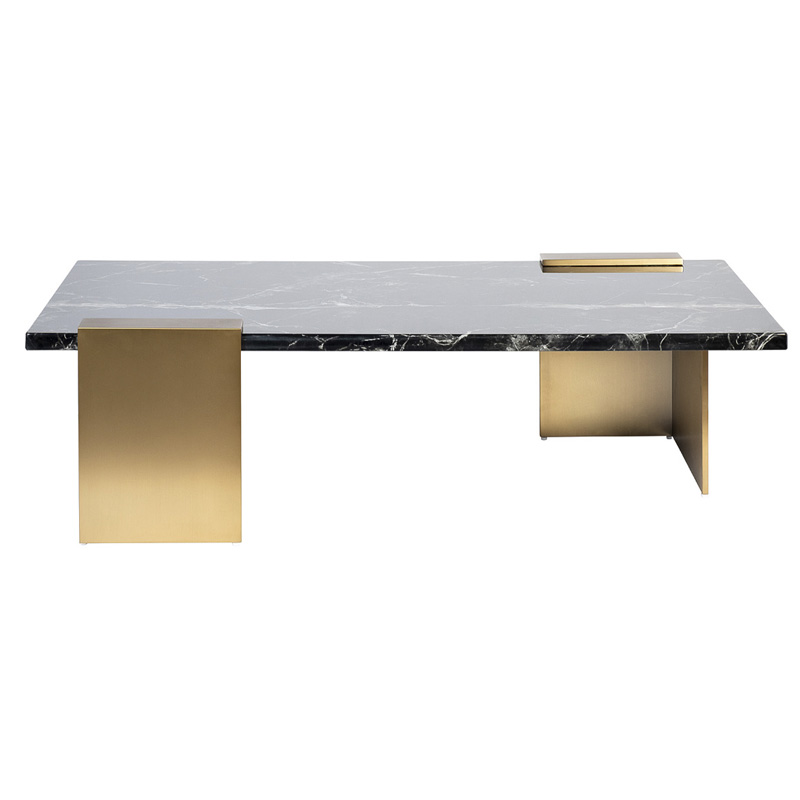 Кофейный стол tormund Coffee Table матовое золото Черный Мрамор Nero Кофейный стол tormund Coffee Table матовое золото Черный Мрамор Nero в Тюмени | Loft Concept