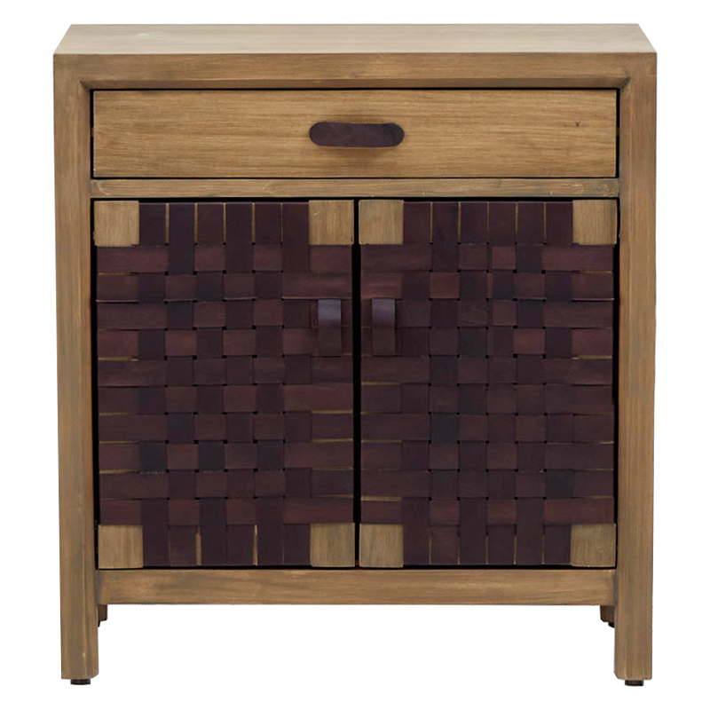 Комод Braided Leather Wood Chest of Drawers M Коричневый Древесина Комод Braided Leather Wood Chest of Drawers M Коричневый Древесина в Тюмени | Loft Concept