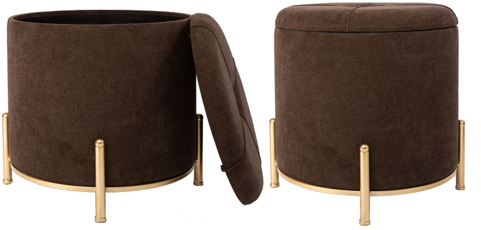 Пуф Gold Legs коричневый Пуф Gold Legs коричневый - Loft-Concept в Тюмени