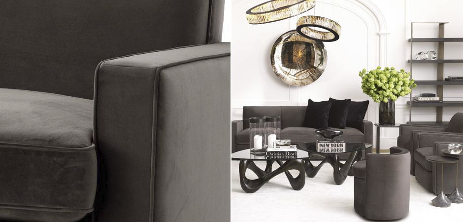 Диван Eichholtz Sofa Edmond grey Диван Eichholtz Sofa Edmond grey - Loft-Concept в Тюмени