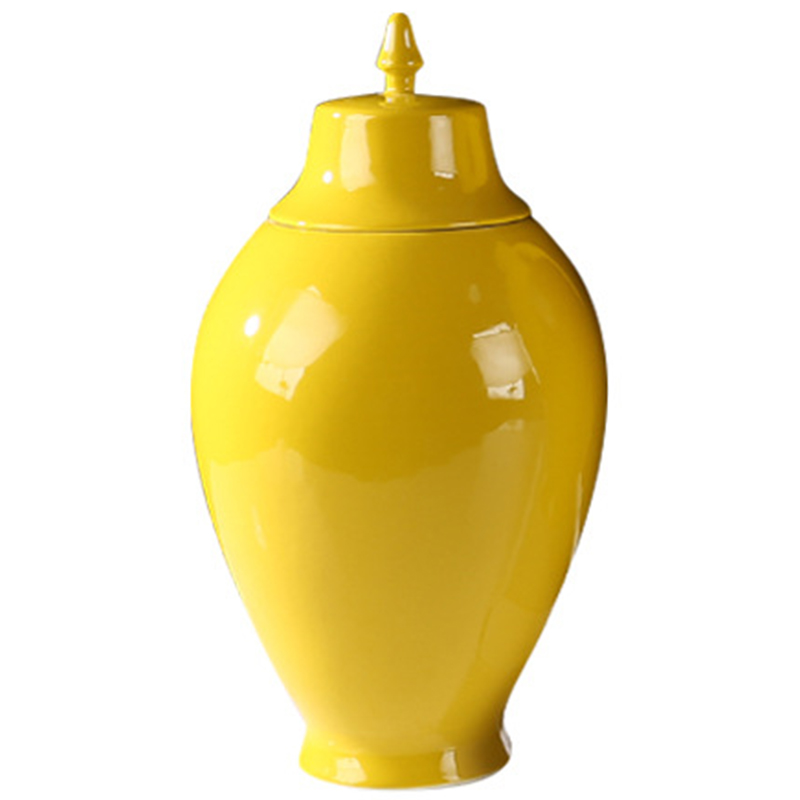 Ваза с крышкой Ceramic Yellow Vase Желтый Ваза с крышкой Ceramic Yellow Vase Желтый в Тюмени | Loft Concept