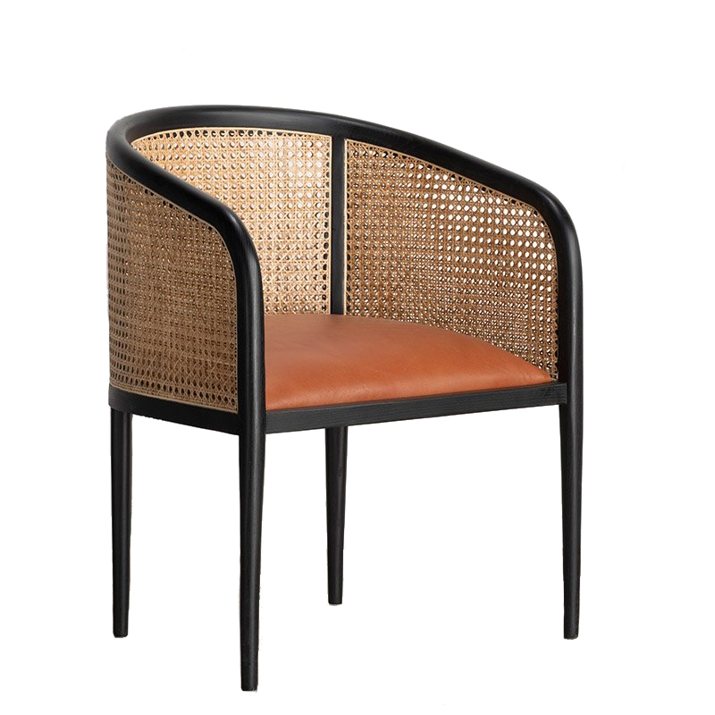 Кресло Rattan Decor Chair Terracotta Черный Терракотовый Бежевый Кресло Rattan Decor Chair Terracotta Черный Терракотовый Бежевый в Тюмени | Loft Concept