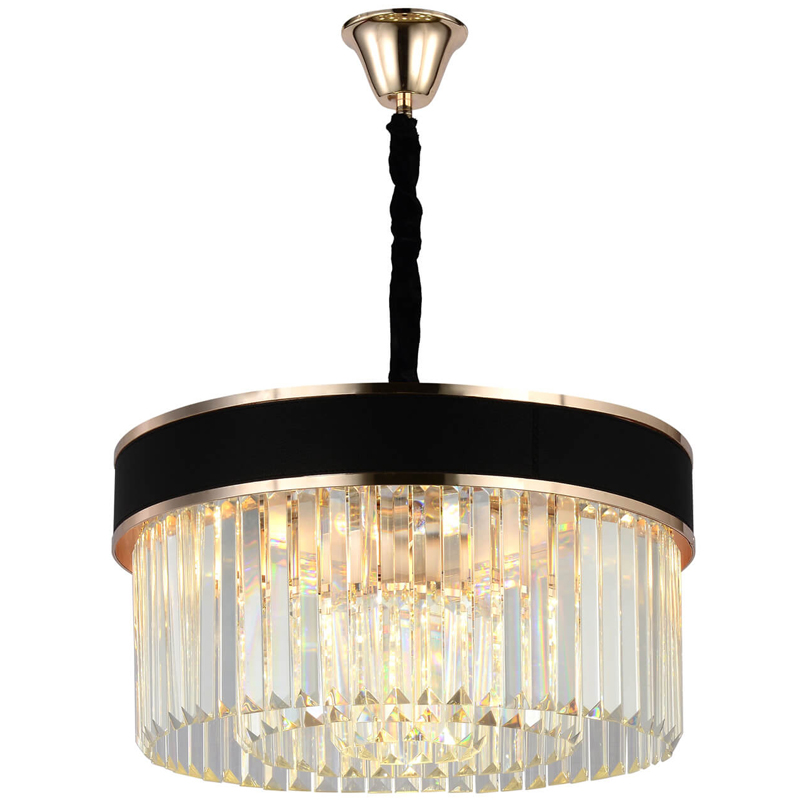 Люстра Holi Elegant With Golden Line light D 50 Черный Прозрачное Стекло Люстра Holi Elegant With Golden Line light D 50 Черный Прозрачное Стекло в Тюмени | Loft Concept
