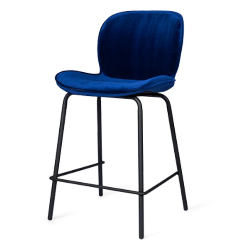 Полубарный стул Ardit Chair Черный Синий в Тюмени | Loft Concept 