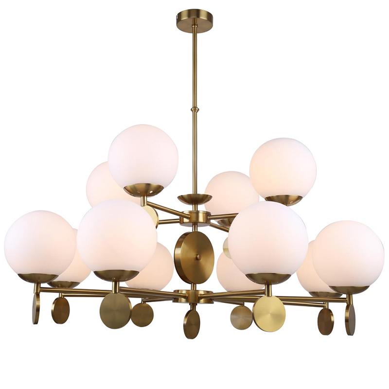Люстра Kyran Chandelier Bronze 12 Бронза Белый Люстра Kyran Chandelier Bronze 12 Бронза Белый в Тюмени | Loft Concept