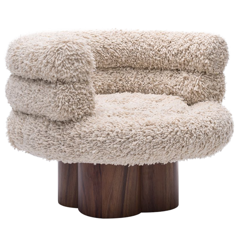 Дизайнерское кресло Cosy Amchair Бежевый Коричневый Дизайнерское кресло Cosy Amchair Бежевый Коричневый в Тюмени | Loft Concept