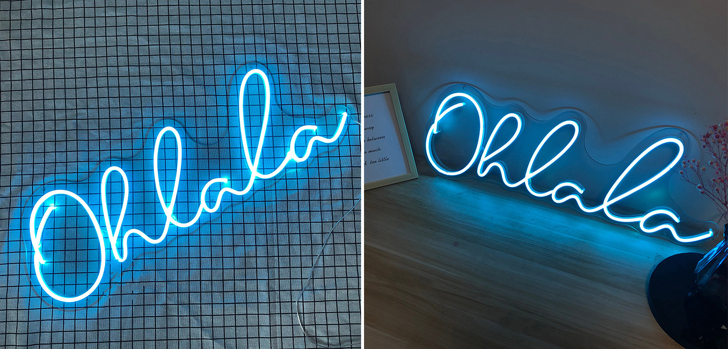 Неоновая настенная лампа Oh La La Neon Wall Lamp Синий - фото