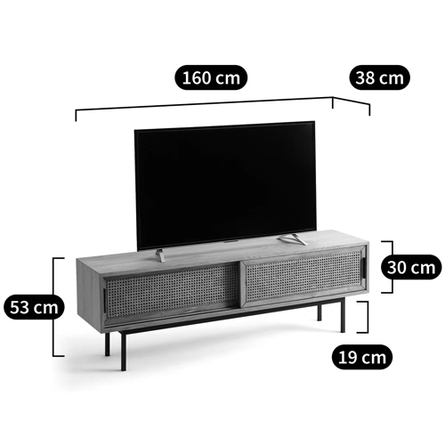 ТВ-тумба с плетеным декором Tate Wicker TV Stand ТВ-тумба с плетеным декором Tate Wicker TV Stand в Тюмени