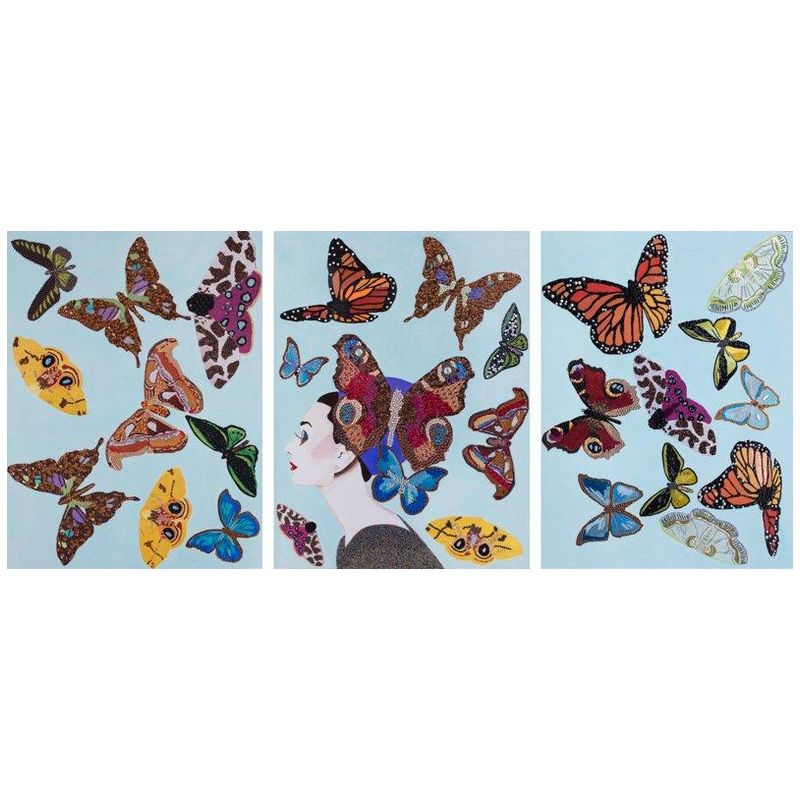 Картина Audrey with Swarming Butterflies Triptych Мульти Картина Audrey with Swarming Butterflies Triptych Мульти в Тюмени | Loft Concept