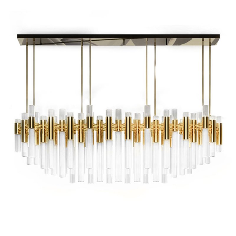 Люстра Luxxu Waterfall Rectangular suspension Глянцевое золото Прозрачное Стекло Люстра Luxxu Waterfall Rectangular suspension Глянцевое золото Прозрачное Стекло в Тюмени | Loft Concept
