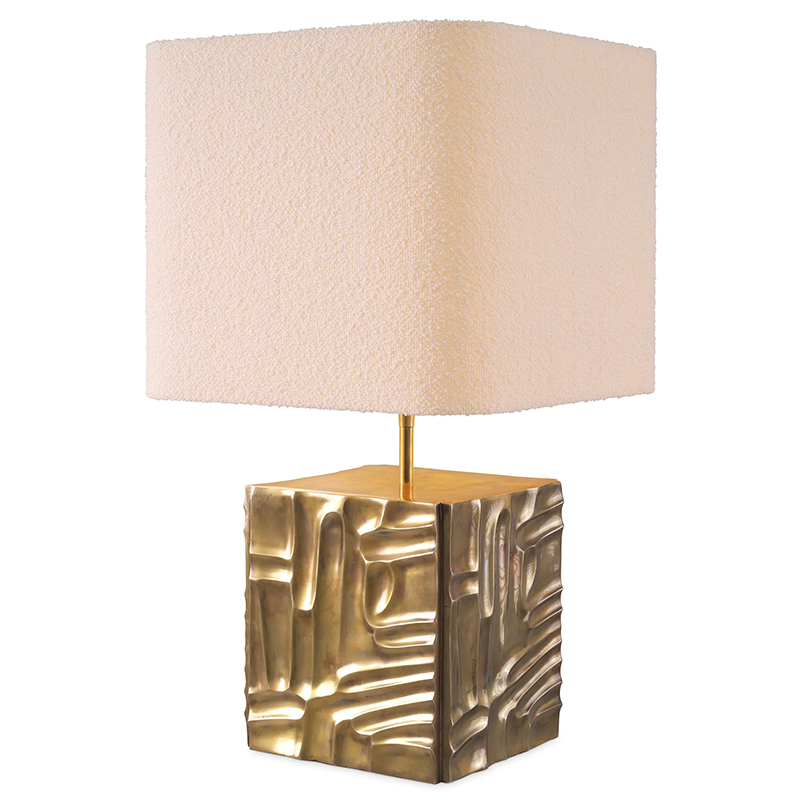 Настольная лампа Eichholtz Table Lamp Oregon Bouclé Латунь Белый Настольная лампа Eichholtz Table Lamp Oregon Bouclé Латунь Белый в Тюмени | Loft Concept