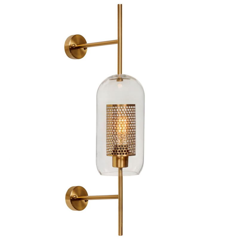 Бра Perforation Wall Lamp Gold 67 Золотой Прозрачное Стекло Бра Perforation Wall Lamp Gold 67 Золотой Прозрачное Стекло в Тюмени | Loft Concept