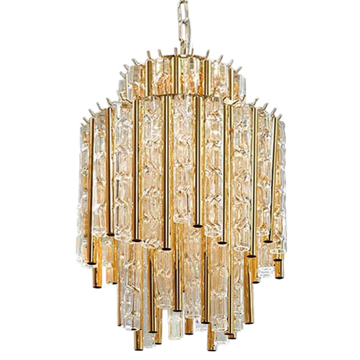 Люстра Chandelier Gigi Gold Глянцевое золото Прозрачное Стекло Люстра Chandelier Gigi Gold Глянцевое золото Прозрачное Стекло в Тюмени | Loft Concept