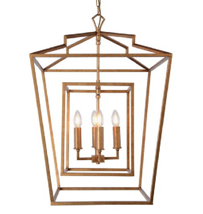 Подвесные светильники Darlana Lantern Chandelier Золотой Подвесные светильники Darlana Lantern Chandelier Золотой в Тюмени | Loft Concept