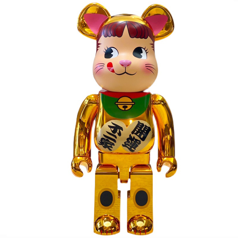 Статуэтка Bearbrick Maneki Neko Gold Золотой Мульти Статуэтка Bearbrick Maneki Neko Gold Золотой Мульти в Тюмени | Loft Concept