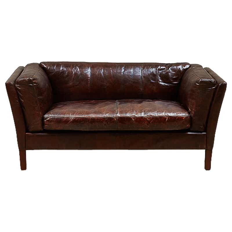 Диван RH SORENSEN Sofa Brown leather double Коричневый Диван RH SORENSEN Sofa Brown leather double Коричневый в Тюмени | Loft Concept