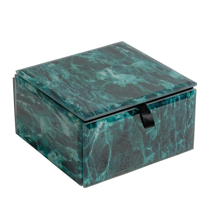Шкатулка Turquoise Smoke Cube Бирюзовый Шкатулка Turquoise Smoke Cube Бирюзовый в Тюмени | Loft Concept