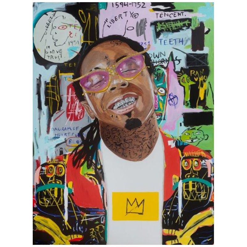 Картина King Weezy with Basquiat Jacket and Background Мульти Картина King Weezy with Basquiat Jacket and Background Мульти в Тюмени | Loft Concept