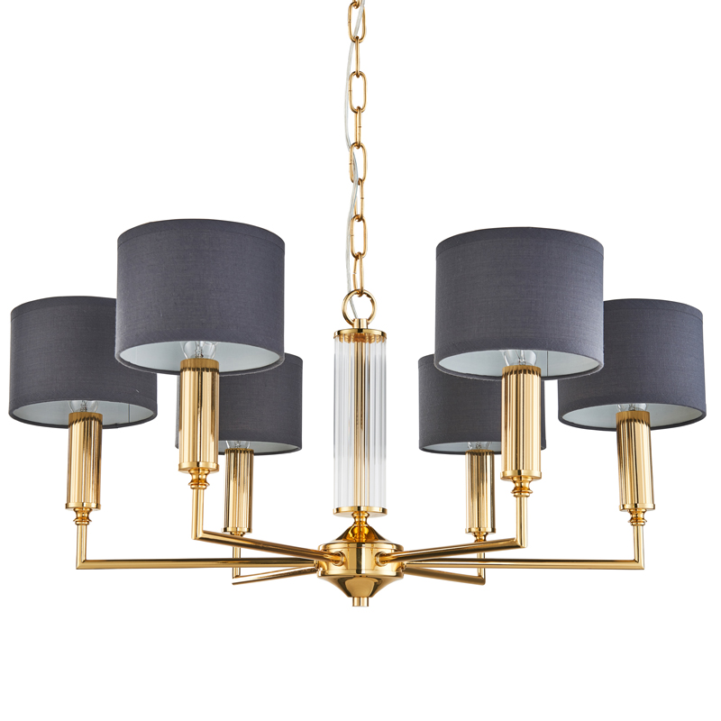 Люстра Laurent Chandelier grey 66 Глянцевое золото Серый Прозрачный Люстра Laurent Chandelier grey 66 Глянцевое золото Серый Прозрачный в Тюмени | Loft Concept