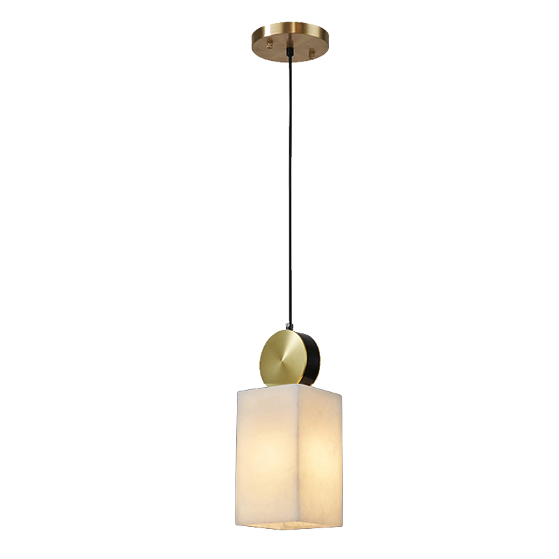 Подвесной светильник с прямоугольным мраморным плафоном Rectangular Marble Shade Золотой Подвесной светильник с прямоугольным мраморным плафоном Rectangular Marble Shade Золотой в Тюмени | Loft Concept