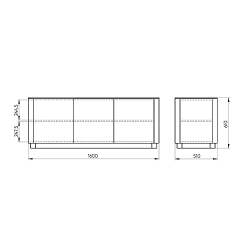 Тумба молочного цвета с 3-мя дверцами Tammi  в Тюмени