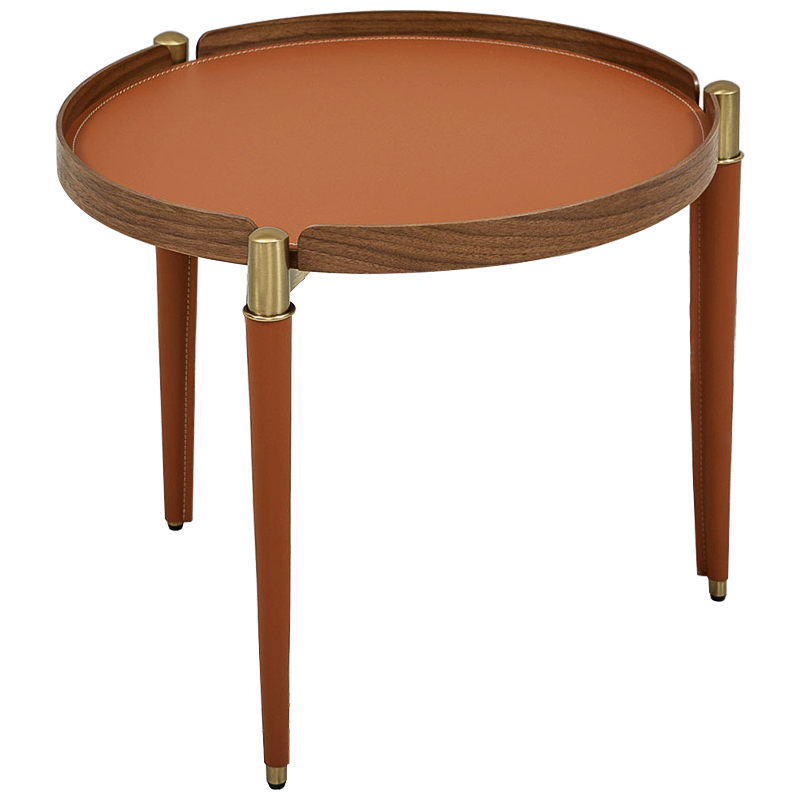 Кофейный стол Ferrey Round Table Side Оранжевый Золотой Кофейный стол Ferrey Round Table Side Оранжевый Золотой в Тюмени | Loft Concept