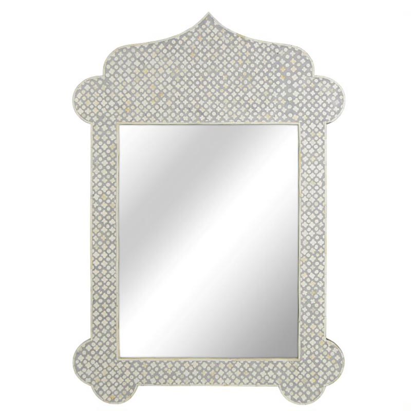 Зеркало Bone Inlay Dome Mirror Белый Зеркало Bone Inlay Dome Mirror Белый в Тюмени | Loft Concept