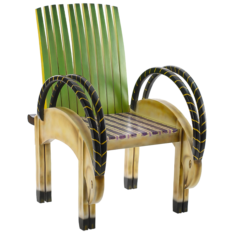 Кресло Oryx Armchair Зеленый Желтый Черный Мульти Кресло Oryx Armchair Зеленый Желтый Черный Мульти в Тюмени | Loft Concept