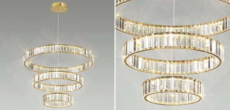 Люстра Хрустальная Ring Horizontal 3 кольца Люстра Хрустальная Ring Horizontal 3 кольца - Loft-Concept в Тюмени