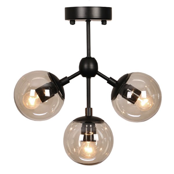 Люстра Modo Chandelier 3 Globes Дымчатый (Smoke) Люстра Modo Chandelier 3 Globes Дымчатый (Smoke) в Тюмени | Loft Concept