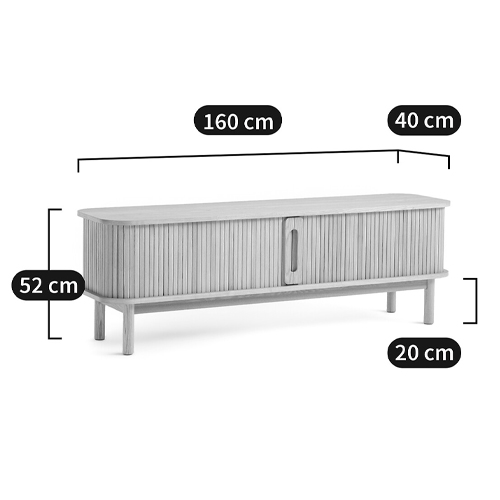 ТВ-тумба с двумя раздвижными дверцами Toinette Light TV Stand ТВ-тумба с двумя раздвижными дверцами Toinette Light TV Stand в Тюмени