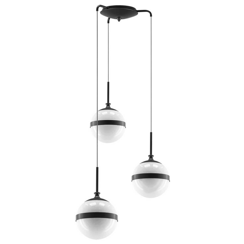 Подвесной светильник Peggy Single Pendant Light Темный хром Белый Подвесной светильник Peggy Single Pendant Light Темный хром Белый в Тюмени | Loft Concept