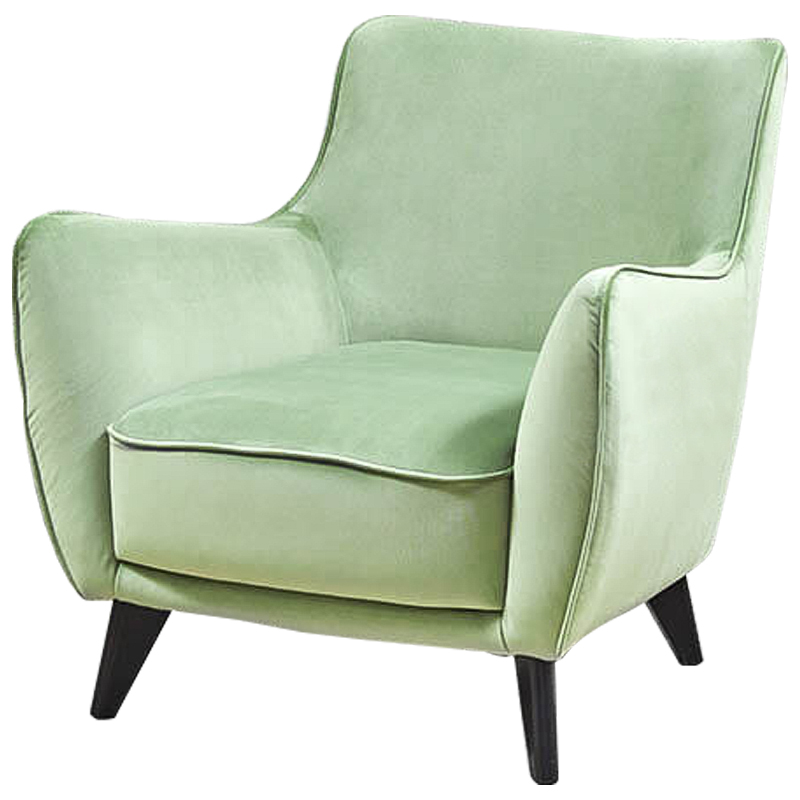 Кресло Mint Softness Chair Зеленый шалфей Черный в Тюмени | Loft Concept 