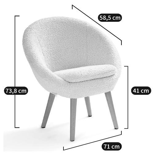 Кресло на деревянных ножках с обивкой из ткани букле Aldo Boucle Armchair Кресло на деревянных ножках с обивкой из ткани букле Aldo Boucle Armchair в Тюмени
