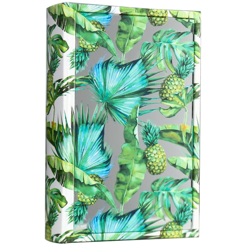 Шкатулка-книга Pineapples and Leaves Mirror Book Box Зеленый Белый Зеркало Шкатулка-книга Pineapples and Leaves Mirror Book Box Зеленый Белый Зеркало в Тюмени | Loft Concept