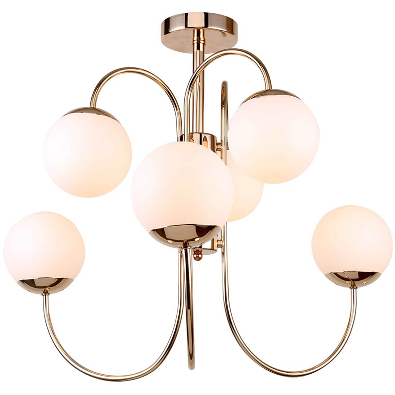 Люстра Amalthea Chandelier 6 Золотой Белый Люстра Amalthea Chandelier 6 Золотой Белый в Тюмени | Loft Concept