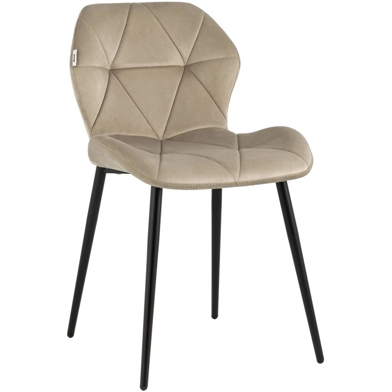 Стул Jeroen Chair II Бежевый Велюр Бежевый Черный Стул Jeroen Chair II Бежевый Велюр Бежевый Черный в Тюмени | Loft Concept