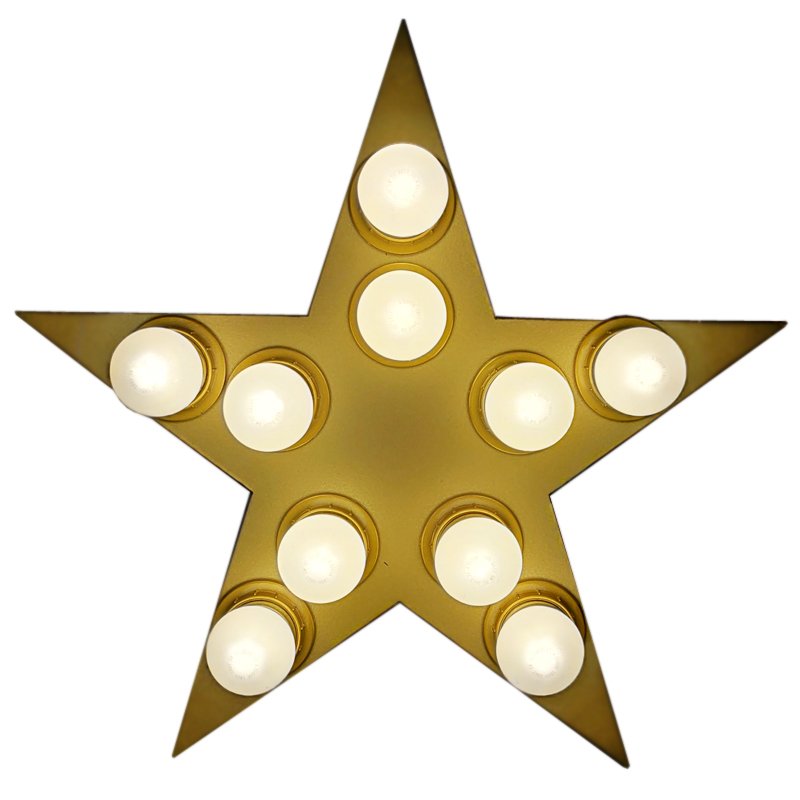 Настенный светильник Star золотая звезда матовое золото Настенный светильник Star золотая звезда матовое золото в Тюмени | Loft Concept