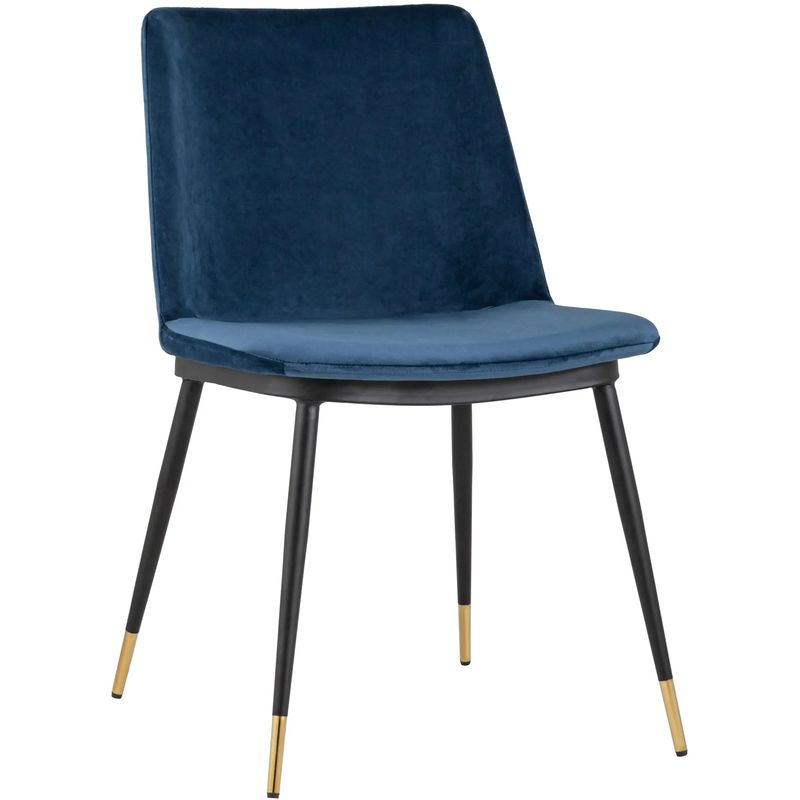 Стул Melissa Chair Синий Велюр Синий Черный Стул Melissa Chair Синий Велюр Синий Черный в Тюмени | Loft Concept