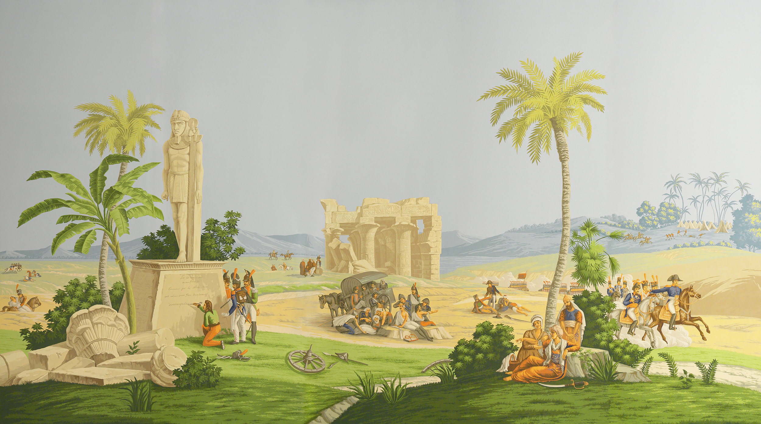 Обои ручная роспись Napoleon's Campaign in Egypt Velay on scenic paper Обои ручная роспись Napoleon's Campaign in Egypt Velay on scenic paper - постер Loft-Concept в Тюмени