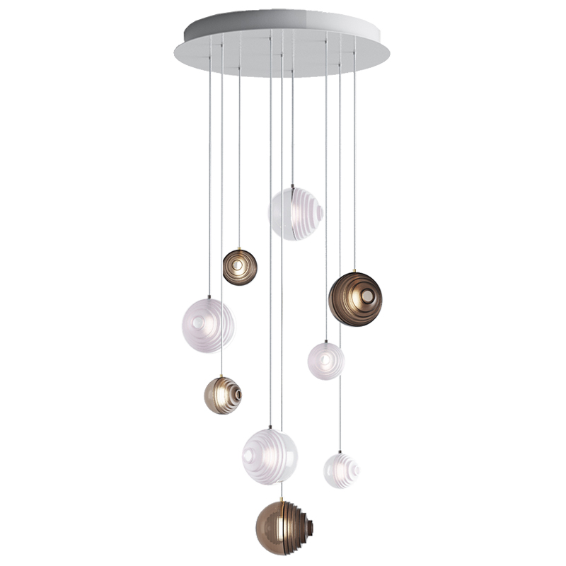 Каскадная Люстра Loft Industry Modern Glass Universe Стекло Смок Белый Каскадная Люстра Loft Industry Modern Glass Universe Стекло Смок Белый в Тюмени | Loft Concept