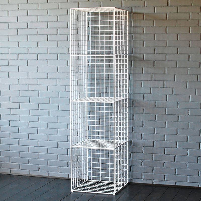 Стеллаж Kynan Industrial Metal Rust Rack Белый Стеллаж Kynan Industrial Metal Rust Rack Белый в Тюмени | Loft Concept