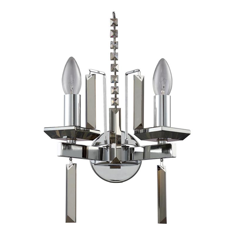 Бра Vivien Crystal Chrome Wall Lamp Хром Серый Бра Vivien Crystal Chrome Wall Lamp Хром Серый в Тюмени | Loft Concept