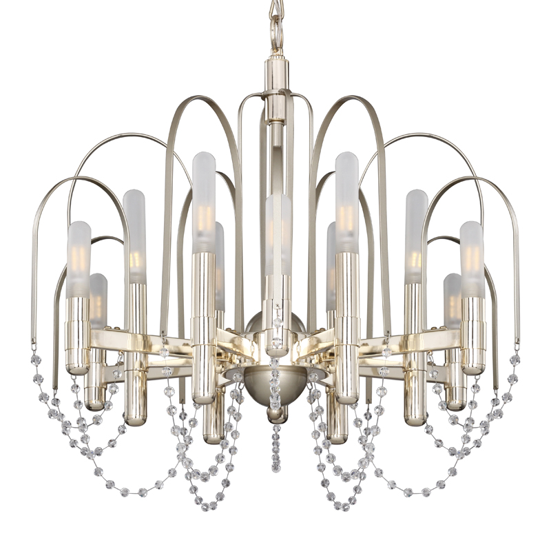 Люстра Perrine Chandelier 61 Золотой Шампань Прозрачный Белый Люстра Perrine Chandelier 61 Золотой Шампань Прозрачный Белый в Тюмени | Loft Concept
